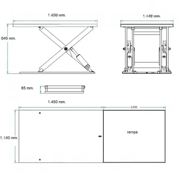 Mesa elevadora eléctrica Extraplana 1.000 kg con rampa3_N10162.webp