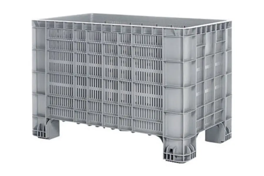 Contenedor de plástico enrejillado 1000 x 600 x 650 mm. 6 unidades