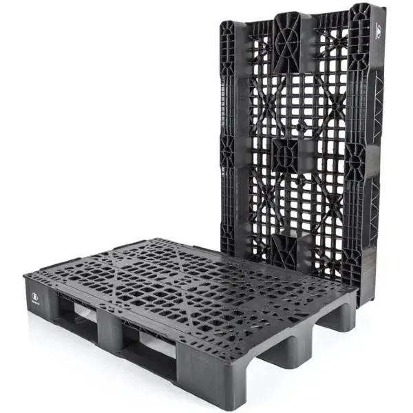Palet de Plástico Universal 1200×800 perforado 3 patines (x 5)