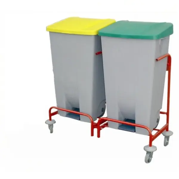 Carro reciclaje 2 cubos