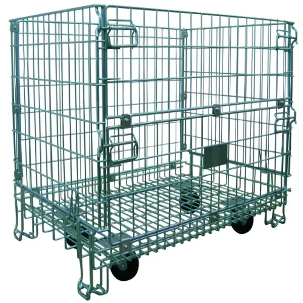 Cestón plegable reja con ruedas