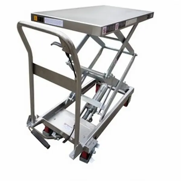 Mesa elevadora manual inox. 350 kg