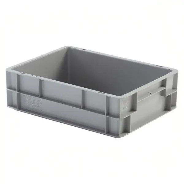 Caja de plástico apilable Norma Europa 400x300x120h, Pack de 10 unidades