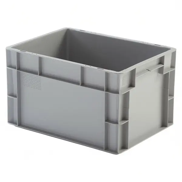 Caja de plástico apilable Norma Europa 400x300x235h, Pack de 10 unidades