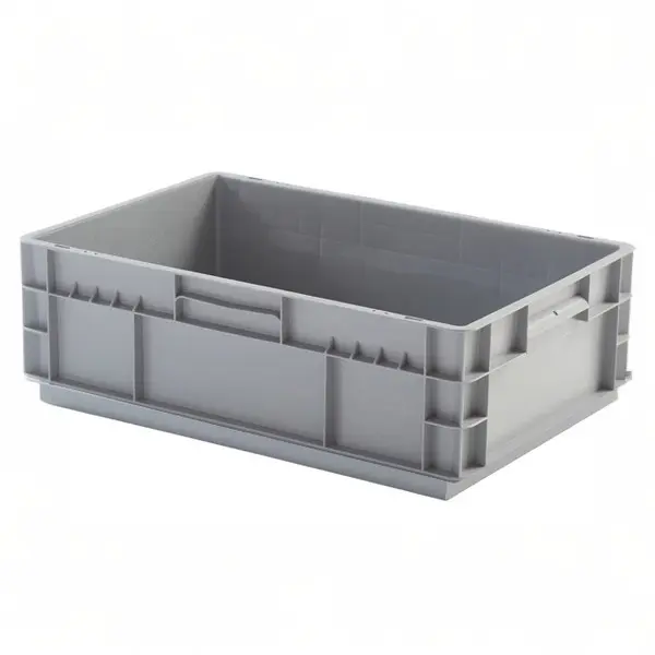 Caja de plástico apilable fondo reforzado Norma Europa 600x400x192h