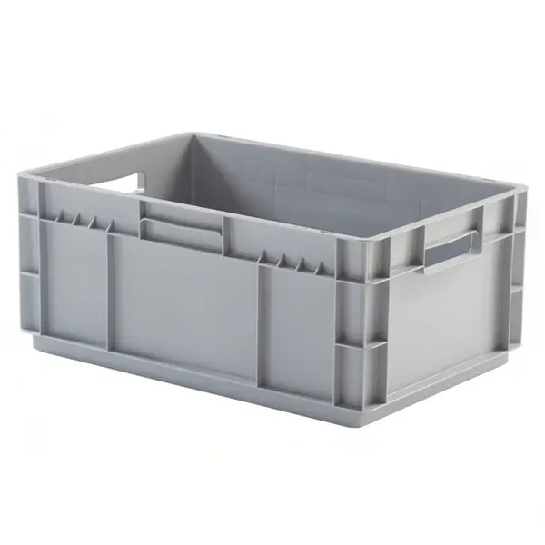 Caja de plástico apilable fondo reforzado Norma Europa 600x400x252h