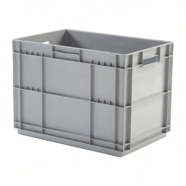Caja de plástico apilable fondo reforzado Norma Europa 600x400x427h
