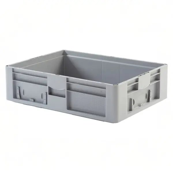Caja de plástico apilable Norma Europa 800x600x225h, Pack de 10 unidades