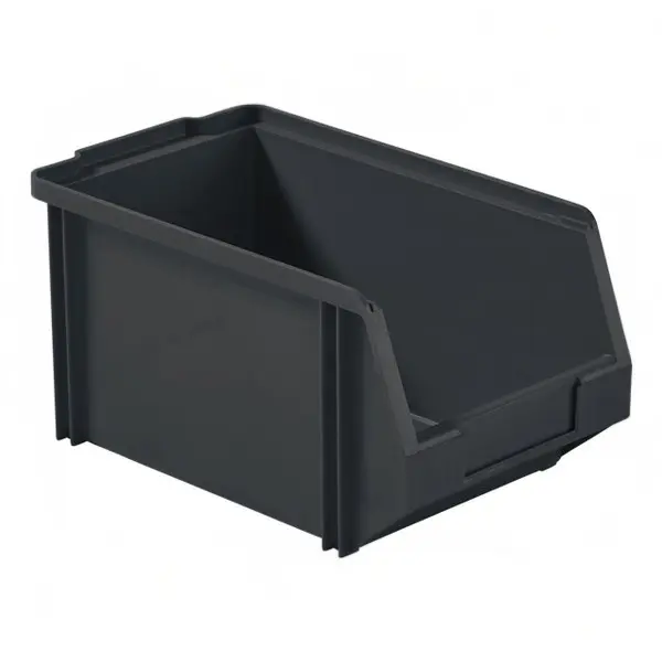 Gaveta de plástico apilable con abertura frontal 240x150x130h, Pack de 10 unidades