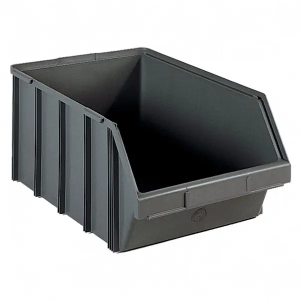 Gaveta de plástico apilable con abertura frontal 700x437x300h, Pack de 10 unidades