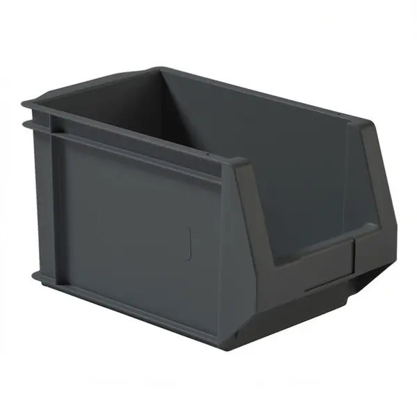 Gaveta de plástico apilable con abertura frontal 350x210x200h, Pack de 10 unidades