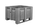 Contenedor de plástico enrejillado con patines 1200 x 1000 x 760 mm. 4 unidades