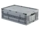 Caja de plástico plegable y apilable con tapa Norma Europa 600x400x223h. Pack de 10 unidades