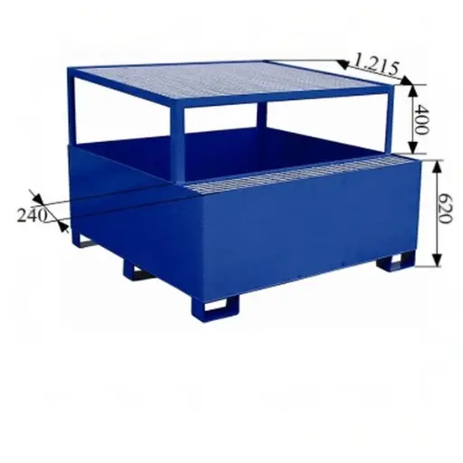[N3038-PR] Cubeta pintada con soporte 1.000 litros