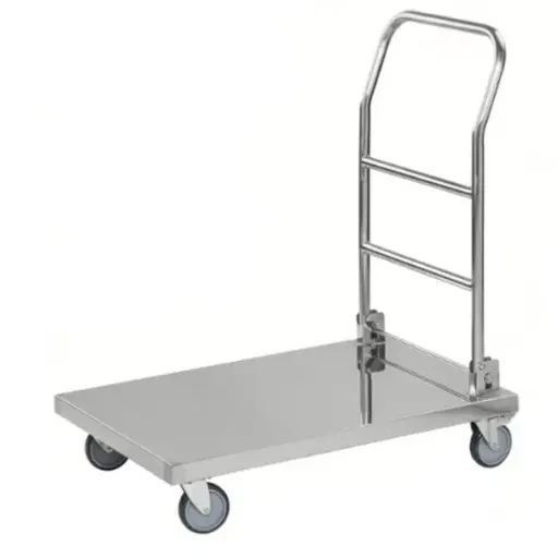 [N6072] Carro inoxidable asa plegable, 100 kg