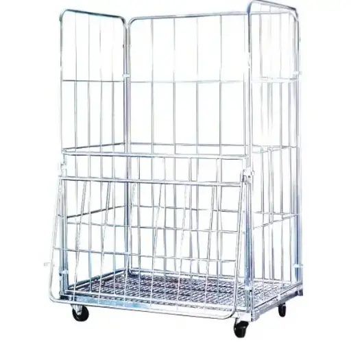 [N9330] Jaula rodante galvanizada lateral abatible 1.200 x 1.000 mm