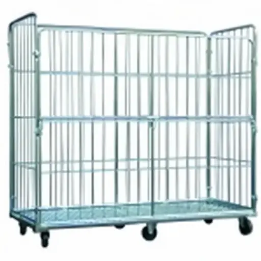 [N9340] Jaula rodante galvanizada 2.000 x 800 mm y lateral abatible