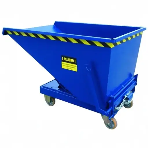 [N12031] Tolva autobasculante 1100 litros con ruedas de poliuretano