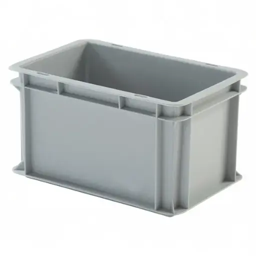 [PLEU-3217LGR] Caja de plástico apilable Norma Europa 300x200x170h