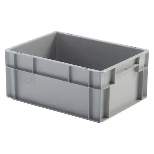 [PLEU-4317LGR] Caja de plástico apilable Norma Europa 400x300x175h
