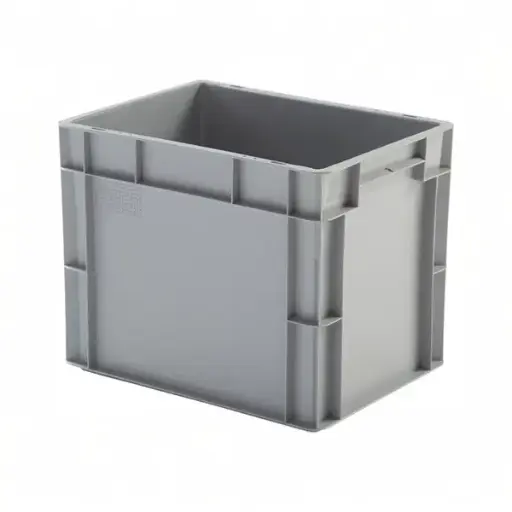 [PLEU-4332LGR] Caja de plástico apilable Norma Europa 400x300x320h, Pack de 10 unidades