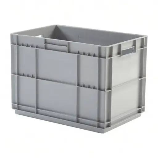 [PLEU-6441LFRGR] Caja de plástico apilable fondo reforzado Norma Europa 600x400x427h